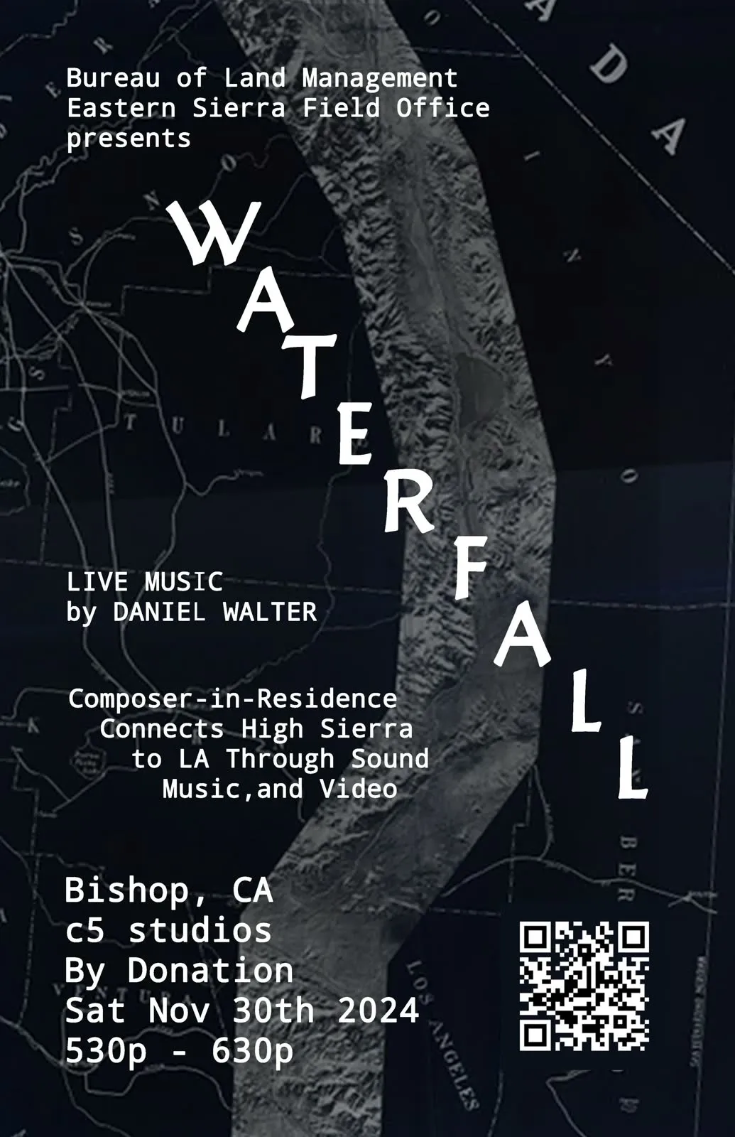 WATERFALL performance flyer — Bishop, CA
